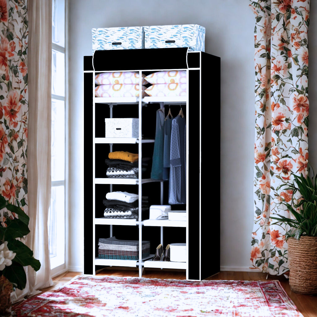 Raflı Askılı Çok Amaçlı Mini Bez Dolap