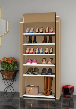 Çok Amaçlı Geniş Kullanıma Uygun 6 Katlı Bez Ayakkabılık