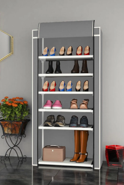 Çok Amaçlı Geniş Kullanıma Uygun 6 Katlı Bez Ayakkabılık