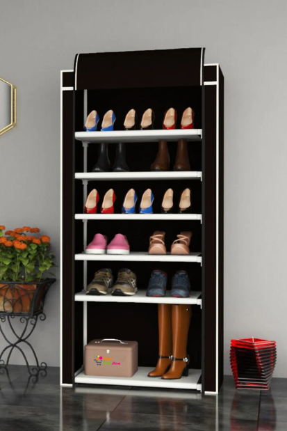 Çok Amaçlı Geniş Kullanıma Uygun 6 Katlı Bez Ayakkabılık