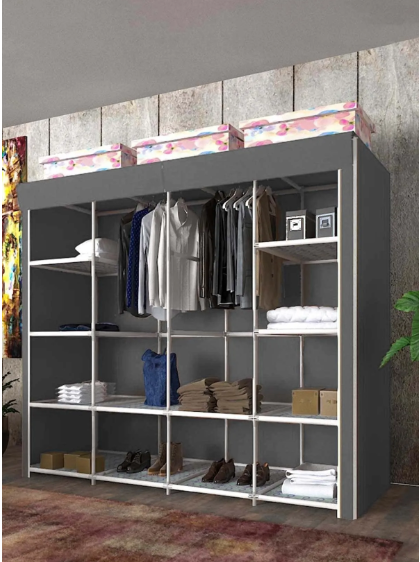 Geniş Hacimli Çift Askılı Gardrop Bez Dolap