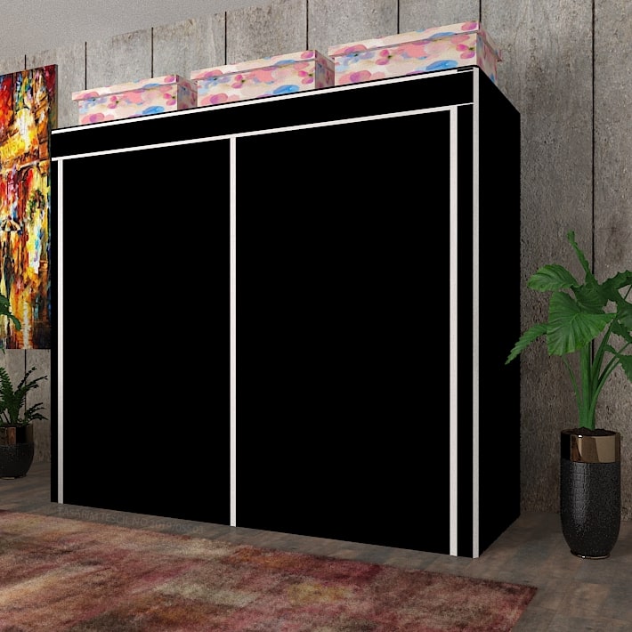 Geniş Hacimli Çift Askılı Gardrop Bez Dolap