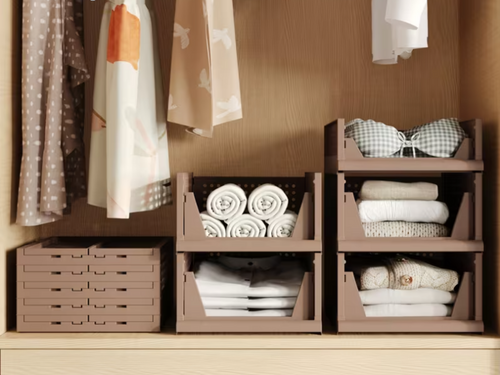 3'lü çok Amaçlı Katlanabilir Kayar Raf,Üst Üste Dizilebilir Dolap Çekmeceleri,Raf Ünitesi,Organizer