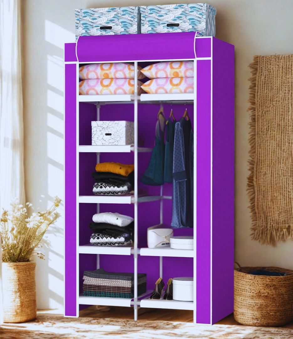 Raflı Askılı Çok Amaçlı Mini Bez Dolap