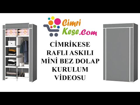 Raflı Askılı Çok Amaçlı Mini Bez Dolap